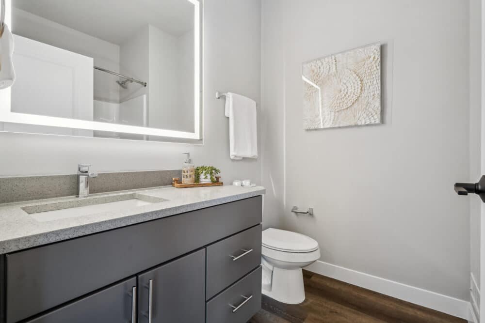 bathroom with modern fixtures